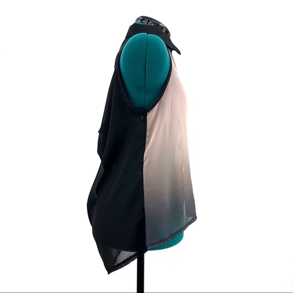 Windsor Sheer High-Low Sleeveless Open Back Top, Medium - Picture 7 of 16